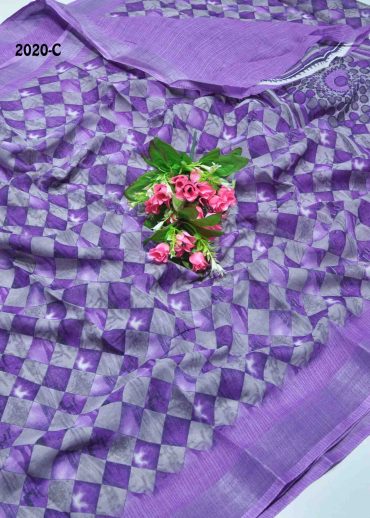 Nivashni-2020-C  Violet Color Linen Cotton Saree CM997380 (RR6D) M