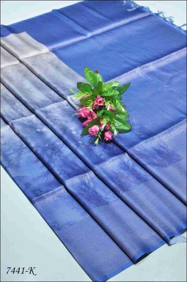 Sivanyam - 7441-K Blue Color Soft Silk Saree Saree CM997799 (LR7C)