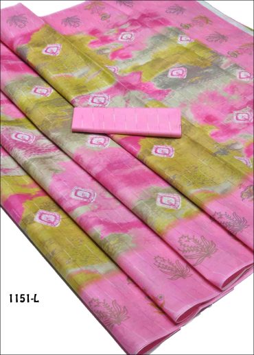 Preethi-1151-L  Pink Color Pure Cotton Saree CM996817 (RR2D)