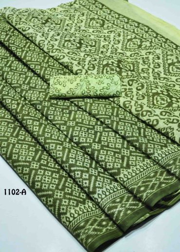 Jettly-1102-A Green Color Pure Cotton Saree CM1002847 (LR3D)