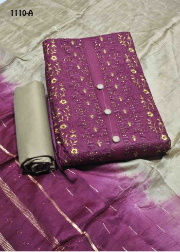 Neethi -1110-A  Purple Color Cotton Salwar Material CM9994666 (LR1B)
