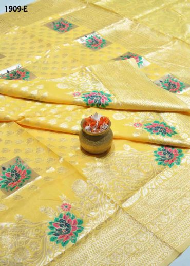 Kuruvi-1909-E  Yellow Color Fancy Banarasi Saree CM1009908 (LR5C)