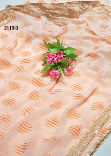 Minnal-2113-D  Orange Color Fancy Georgette Saree CM1002173 [LR3E]