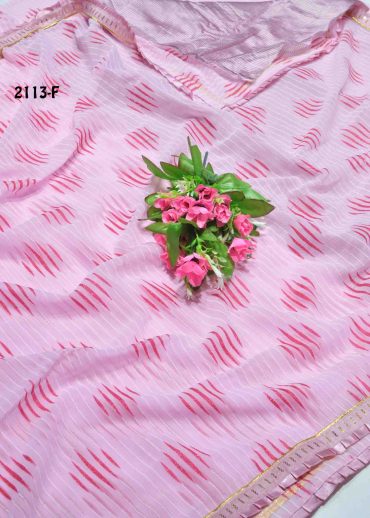 Minnal-2113-F  Pink Color Fancy Georgette Saree CM1002173 [LR3E]