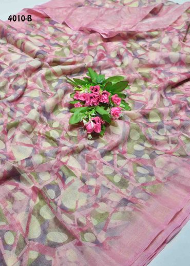 Ponds-4010-B  Pink Color Brasso Cotton Saree CM1004057 (LR3E)