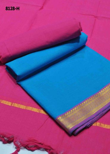 Mounaragam -8128-H  Skyblue Color South Cotton Salwar Material CM1008868 (LR1C)