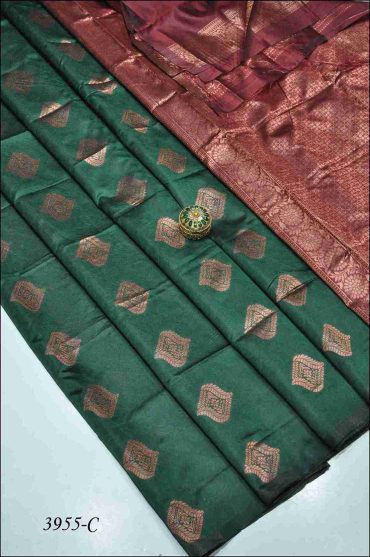Alapula  - 3955-C  Green Color Fancy Cotton Saree CM1001643 (RR1B)