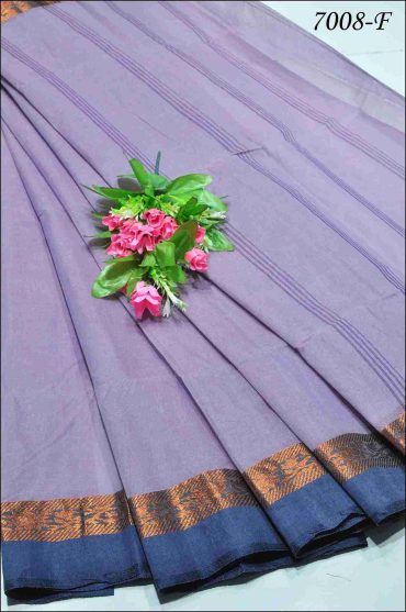 Gokulam - 7008-F Lavender Color Chettinad Cotton Saree CM1006651 (LR2D)