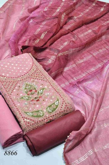 Holi - 8866  Pink Color Cotton Silk Salwar Material CM1003509 (LR2E)