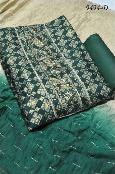 Takkal -9494-D  Green Color Cotton Salwar Material CM999430 (LR2D)