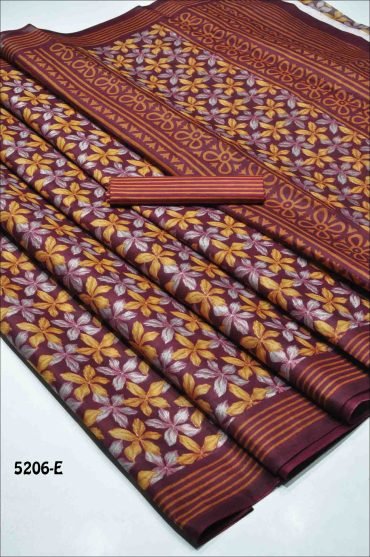Banumathi - 5206-E Maroon Color Pure Cotton Saree CM996818 [RR1E]