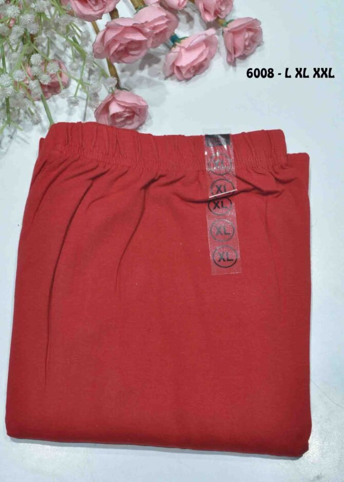 Modern - 6008   Red Color Exclusively Rayon Stretch Leggings [LR2B]