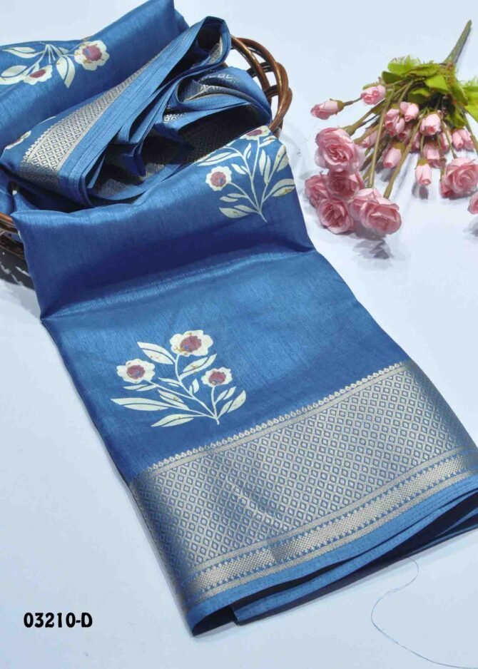 Ajeeva -03210-D  DenimBlue Color Elagant Dola Silk Saree CM1171420 (RR4D)