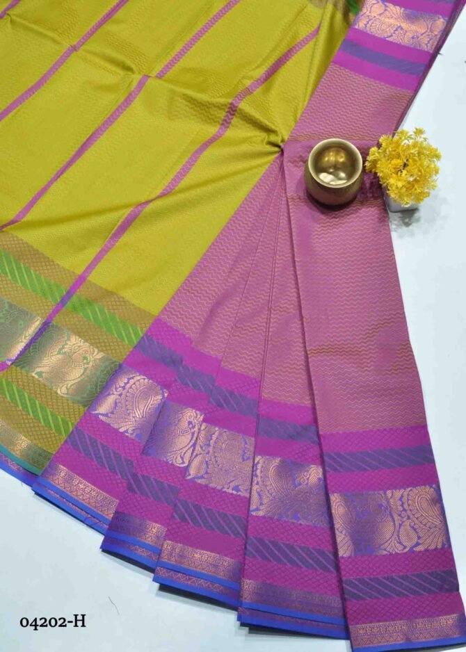 Trisha - 04202-H  DewberryPink Color Excellent Semi-Pattu Saree CM1206448 (LR8C)