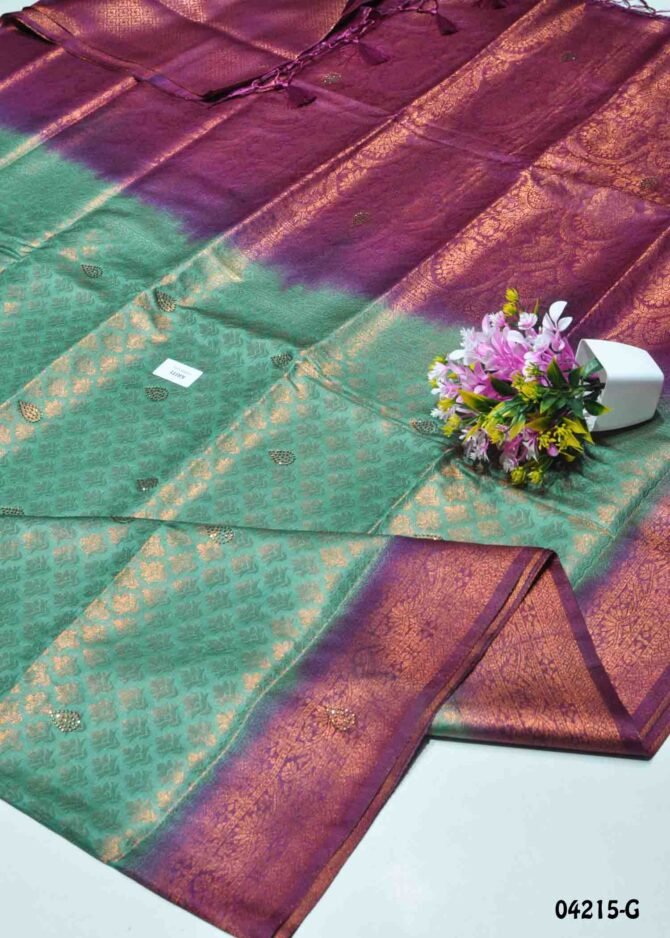 Dharshini - 04215-G  FrogGreen Color Traditional Look Soft Silk Saree CM1200864 (LR1C)