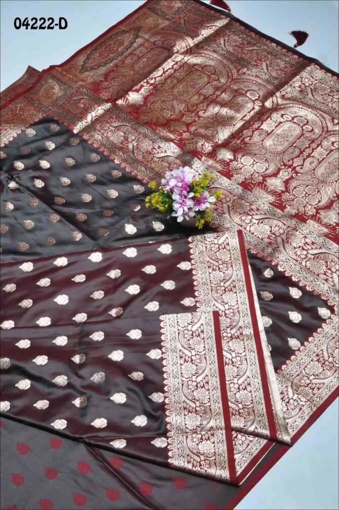 Kaanthari - 04222-D  Dark Wine Maroon Color Beautiful Banarasi Saree CM1197266 (LR1D)