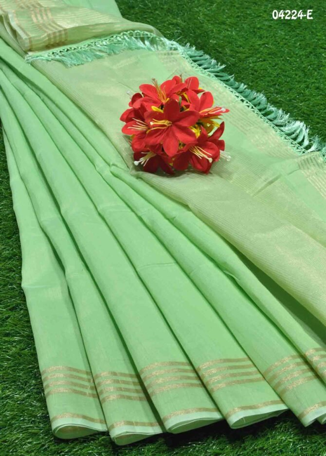 Vrushthi - 04224-E  Spring Green Color Lovely Synthetic Cotton Saree CM1200888 (LR1E)