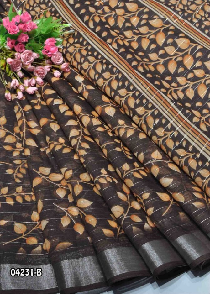 Muthulakshmi - 04231-B  Coffee Brown Color Synthetic Cotton Saree CM1193750 [RR2E]