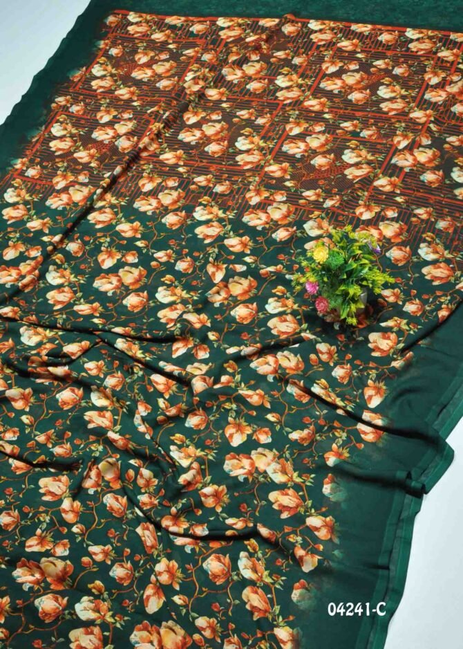 Induja - 04241-C  Green Color Synthetic Saree CM1185275 (LR2B)