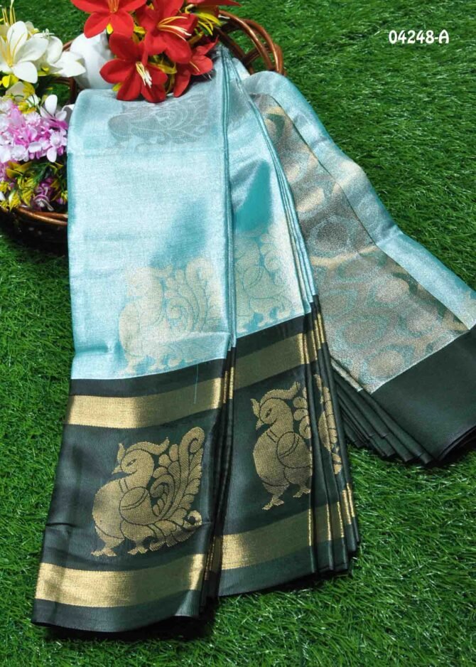 Dritisha - 04248-A  Ultramarine Blue Color Traditional Wear Silk Cotton Saree CM1201377 (LR3C)
