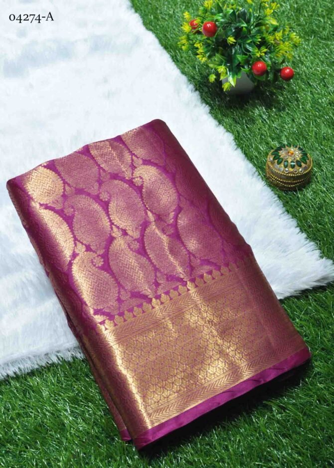 AdiSakthi - 04274-A  Dewberry Pink Color Fantastic Semi-Banarasi Silk Saree CM1204249 (LR5D)