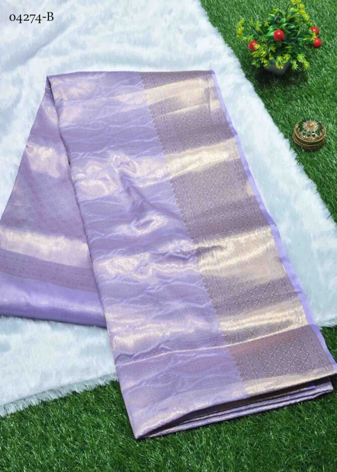 AdiSakthi - 04274-B  Byzanthium Violet Color Fantastic Semi-Banarasi Saree CM1204249 (LR5D)