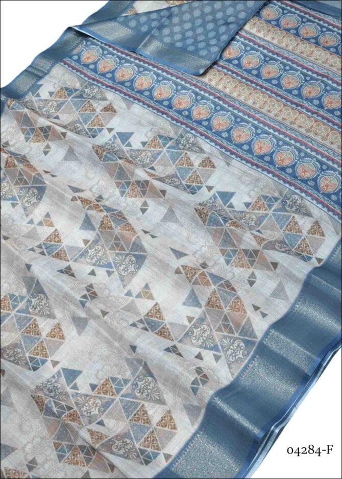 Vinitha  - 04284-F   Grey Color Rich Look Linen Cotton Saree CM1199561 (LR5C)