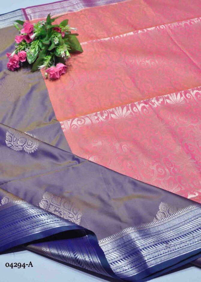 Tharini - 04294-A   Violet Color Double Shading Semi-Soft Silk Saree CM1203787 (LR6B)