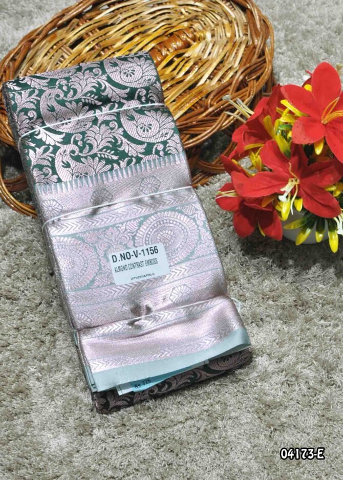 Adhilakshmi-04173-E  DarkGreen Color Fantastic Semi-Pattu Saree CM1203643 (RR1C)