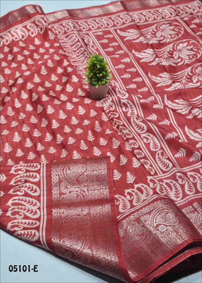 Shivani - 05101-E   Lipstick Red Color Elegant Dola Silk Saree CM1211592 [RR5D]
