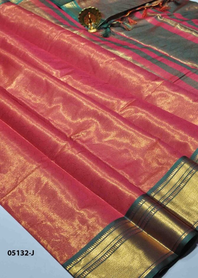 Nadhiya - 05132-J  RoseRed Color Excellent Embose Uppada Saree CM1212872 (LR1C)