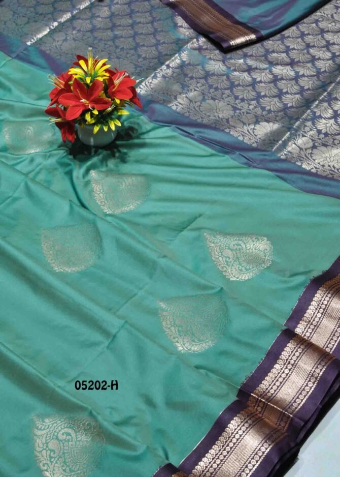 Adhitha - 05202-H  Jungle Green Color Traditional Wear Semi Soft Silk Saree CM1208231 (RR1C)