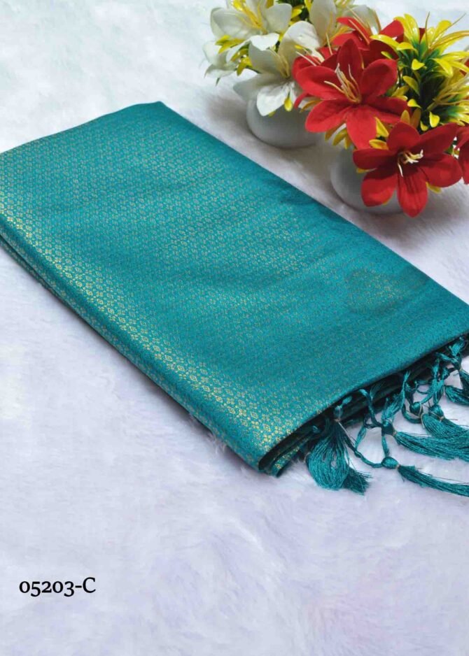 Agarshika - 05203-C   Pine Green Color Traditional Look Soft Silk Saree CM1217977 (LR2C)