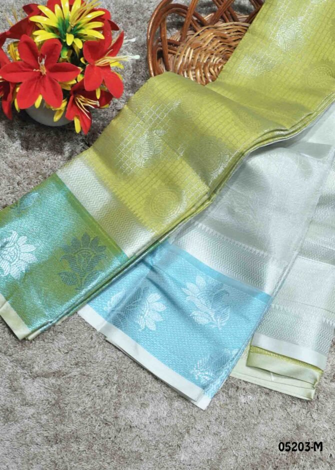 Chayavathy - 05203-M   Avocado Green Color Elagant Stylish Lichi Silk Saree CM1203648 (RR1C)