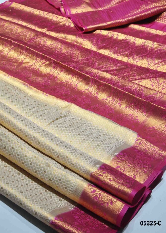 Manashi - 05223-C  Ivory Color Taditional Look Raw Silk Saree CM1204630 (LR4A)