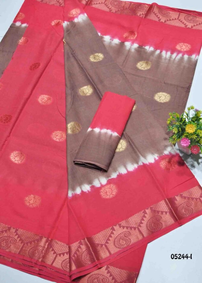 Indhrakshi - 05244-I  Toffee Brown Color Pure Cotton Saree CM1211178 (RR7D)