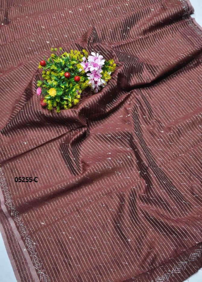 Jenny - 05255-C     Maroon Color Beautiful Fancy Cotton Saree CM1211590 [RR8B]