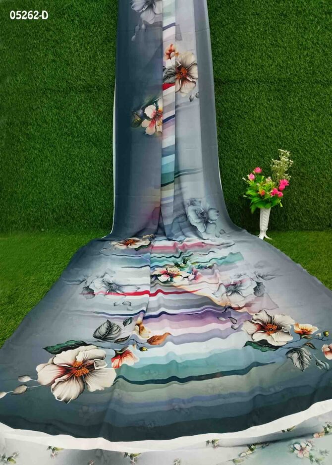 Saanya - 05262-D  Grey Color Digital Saree CM1214195 (RR8B)