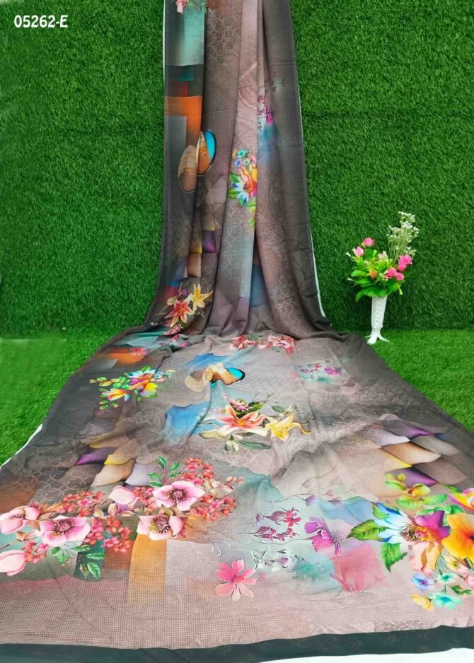 Saanya - 05262-E  Multi Color Digital Saree CM1214195 (RR8B)