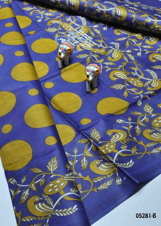 Naveena - 05281-B   Amethyst Violet Color Summer Special Voyal Cotton Saree CM1222714 (LR11B)