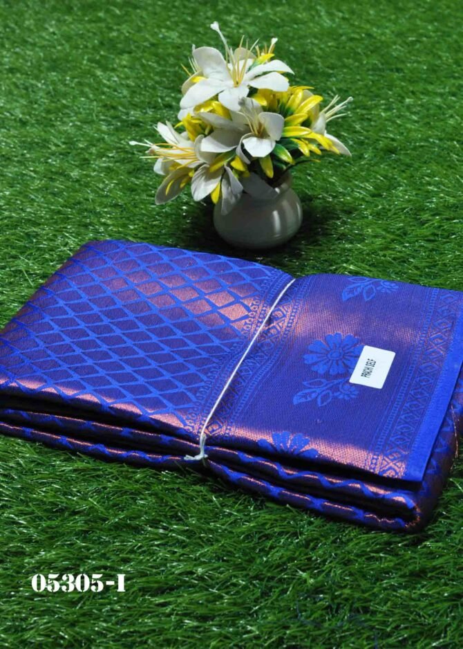 Desika-05305-I Admiral Blue Color Grand Look Raw Silk Saree CM1211993 (LR9B)