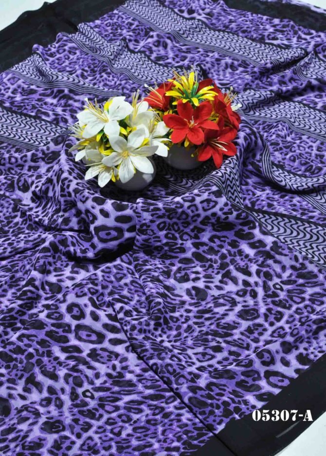 Rubina -05307-A Violet Color Beautiful Georgette Saree CM1069263 (RR2B)