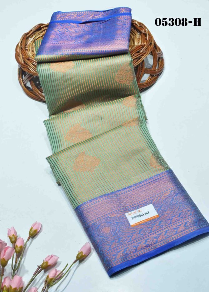 Maalavika-05308-H Basil Green Color Taditional Look Raw Silk Saree CM1221339 (LR9B)