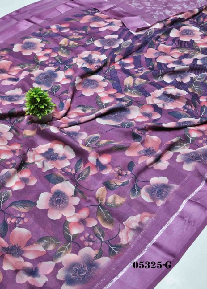 Sahira -05325-G Mauve Purple Color Beautiful Soft Chiffon Saree CM1141933 [RR6B]