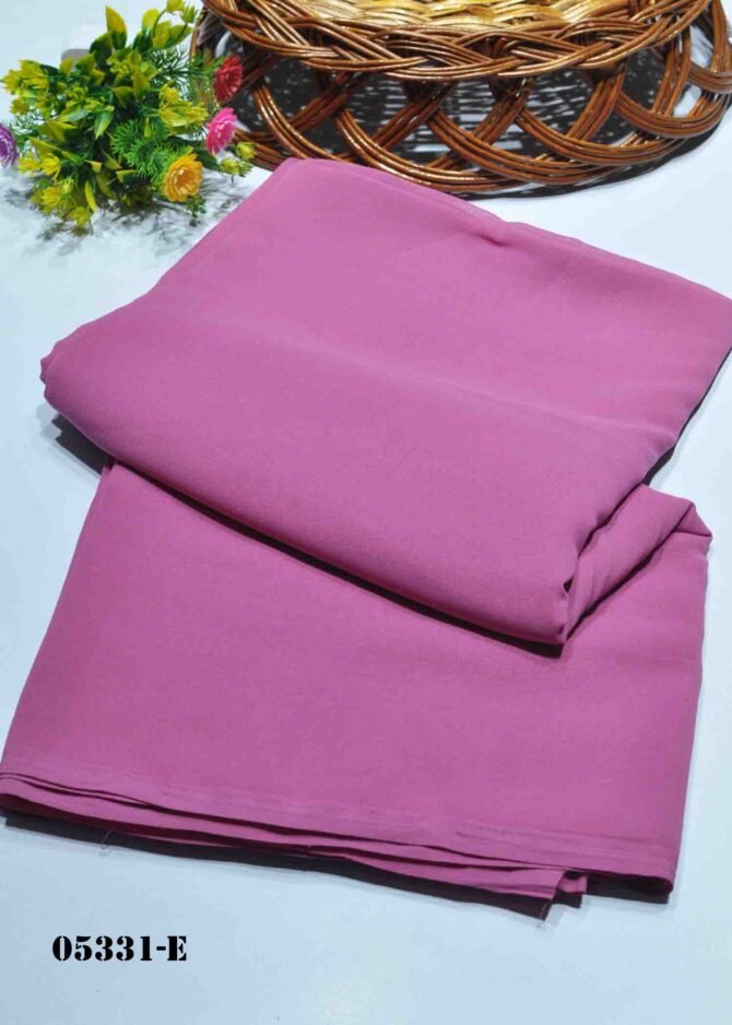 Narmatha -05331-E Dewberry Pink Color Plain Georgette Saree CM1154934  (RR7B)