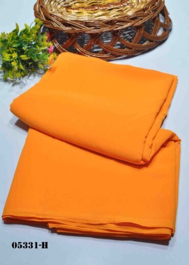 Narmatha -05331-H Orange Color Plain Georgette Saree CM1136258 (RR7B)