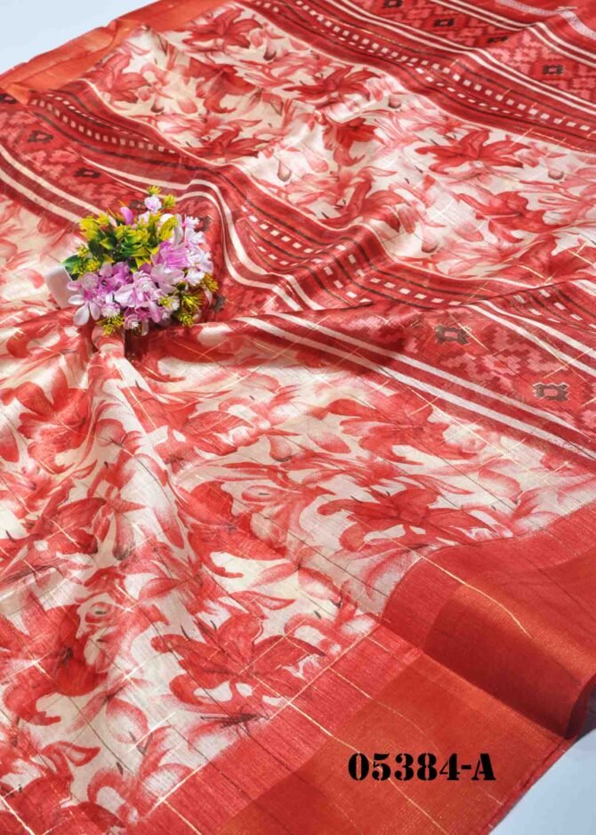 Nandhini-05384-A Halfwhite Color Beautiful Look Satin Saree CM1218432 (LR5C)