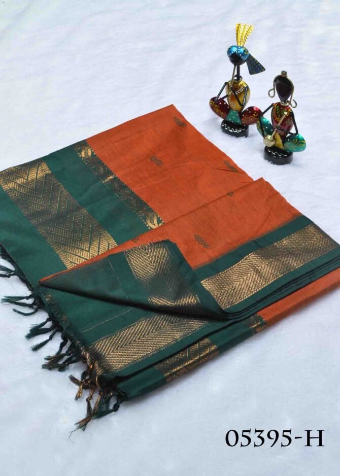 Lakshmi -05395-H Orange Color Kalyani Cotton Saree CM1222030 [LR7B]