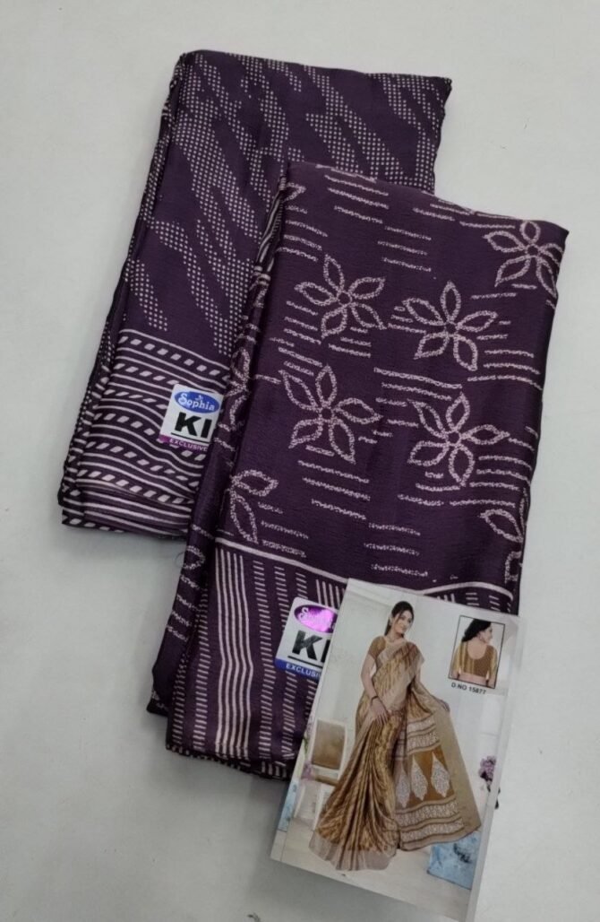 Kirti 05310-A Purple color Crepe sarees CM1222670