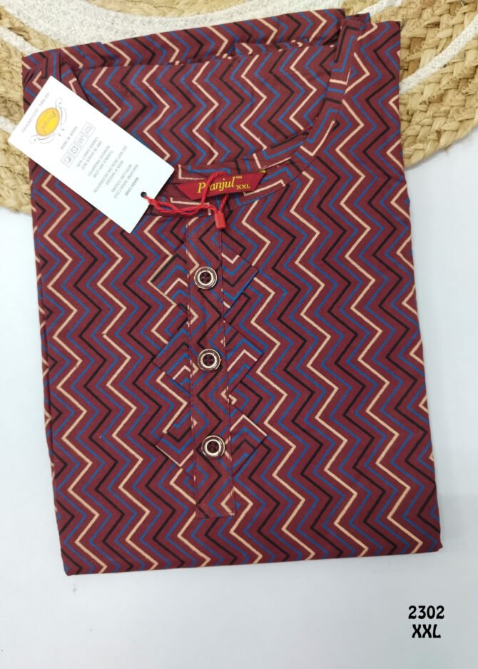 Ashwini -2302  [XXL]  Rosewood Color (Pranjul Brand) Cotton Readymade Pocket Nighty CM1235883 (LR2E)